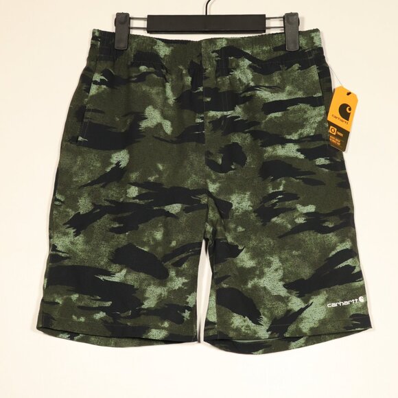 NWT Carhartt Boy's Rugged Flex Loose Fit Ripstop Camo Work Shorts - Picture 2 of 12